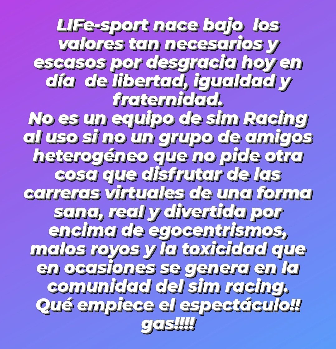 LifeEsports1's tweet photo. Presentación de LIFe-sport!
Libertad
Igualdad
Fraternidad
E-sport https://t.co/bRp769fsFe