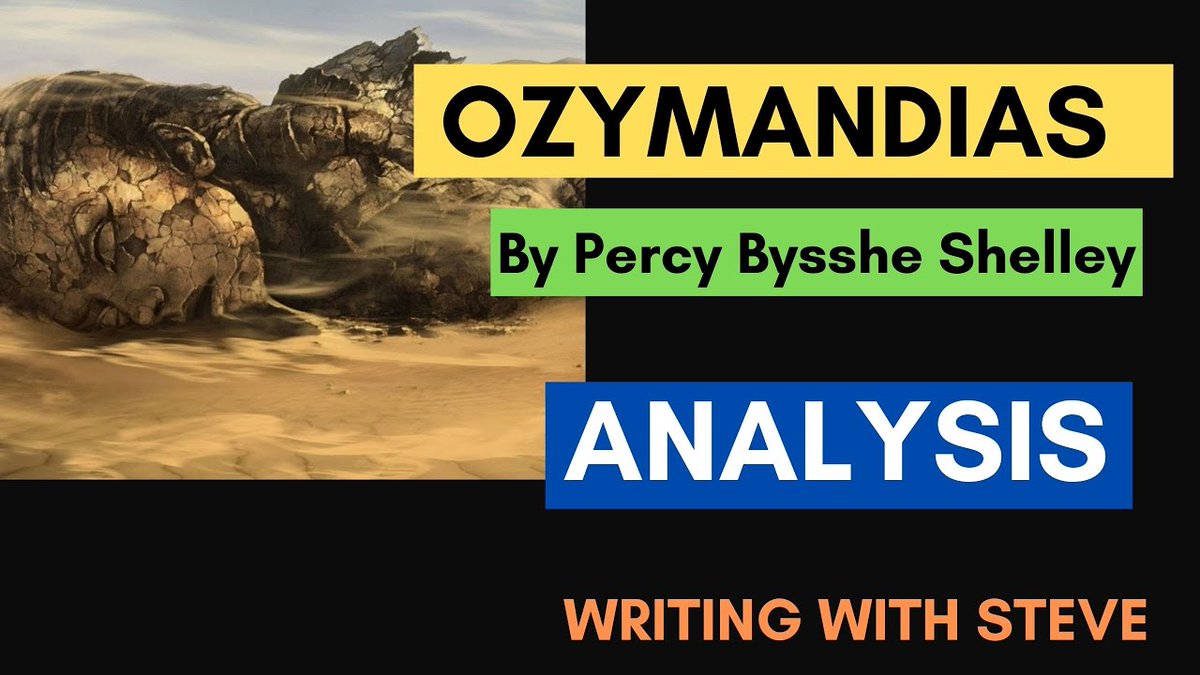 Check out my latest video 'Ozymandias by Percy Bysshe Shelley - Poem Analysis' Watch Now: youtu.be/YjWQt96C9Fk