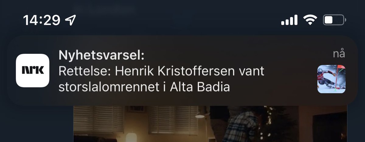 En NRK-sportspush i to akter