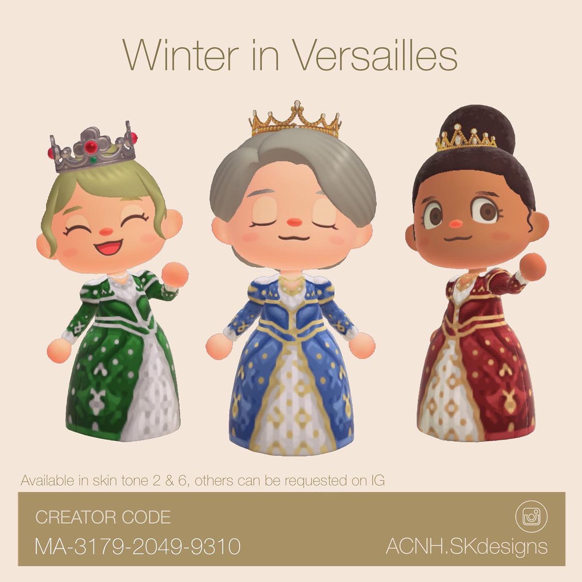 ❄️ Winter in Versailles 👑✨
.
.
.
.
.
#ACNH #AnimalCrossing #ACNHDesign #ACNHDesigns #ACNHfashion #acnhcodes #AnimalCrossingNewHorizon #マイデザイン #マイデザ