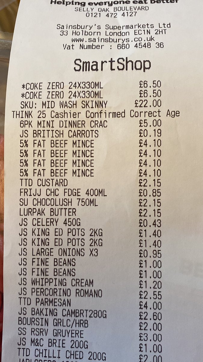 RachelRCheel's tweet photo. Hey @sainsburys if you accidentally scan 4 mince beefs but only bring home 3 on smartshop but you don’t notice till you get home, is there anything thing I can do? https://t.co/WdG4yMwvFg