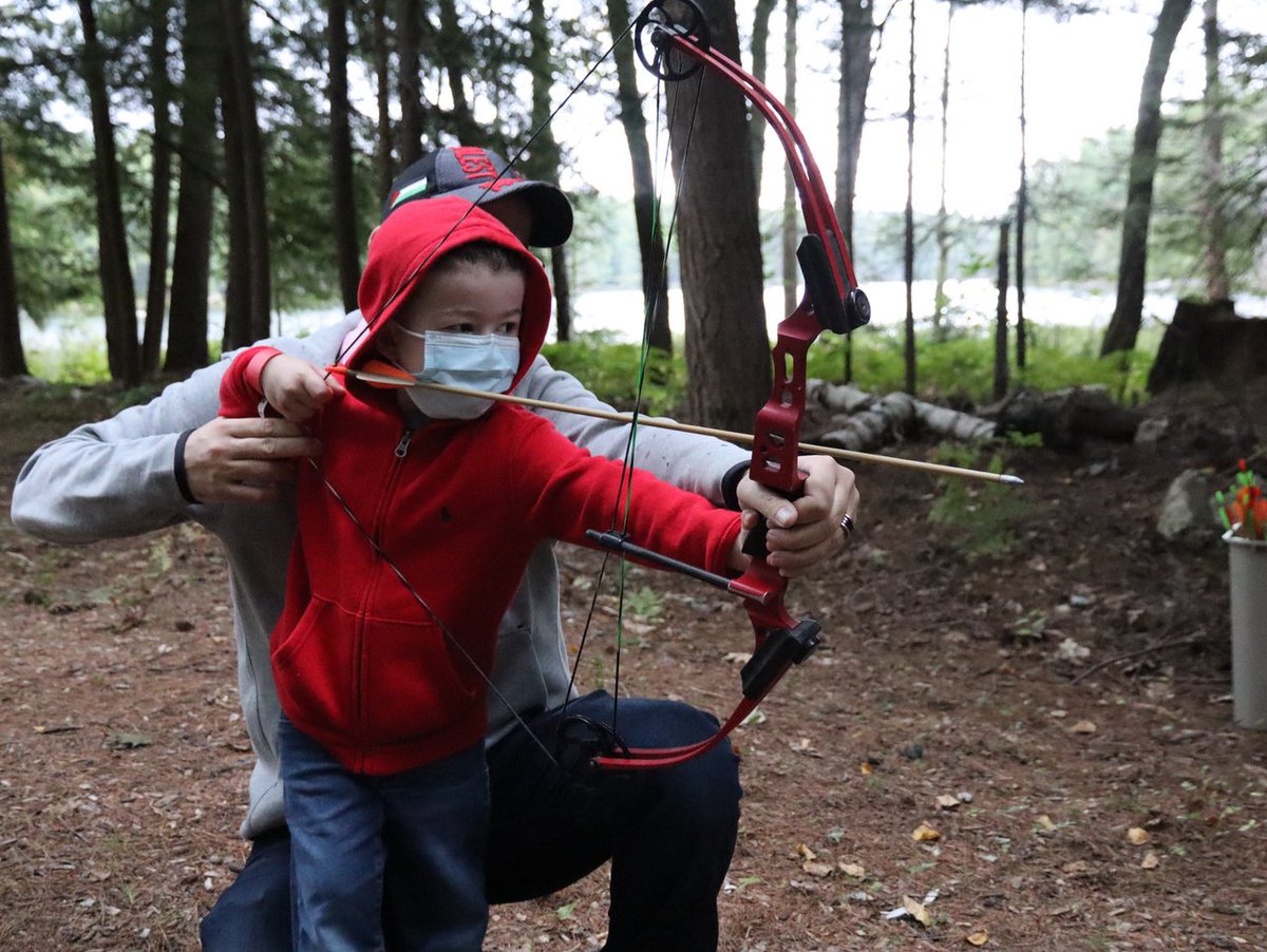 Archery is one of our most loved activities with Campers and families at family retreat weekends. 🏹 A Camper family discovered that they were phenomenal archers, as they got to try it for the first time during our fall family weekend retreats!