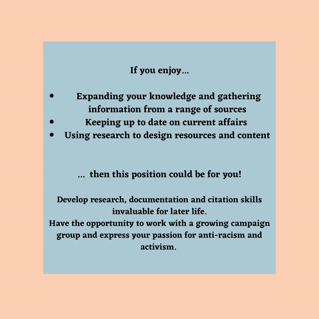 We're looking for volunteers to join Not a Trend!
If you're a young person passionate about anti-racism &amp; think you'd be a great researcher or social media coordinator, job description &amp; fill out the short application form in our bio. 
Share with anyone who would be interested!