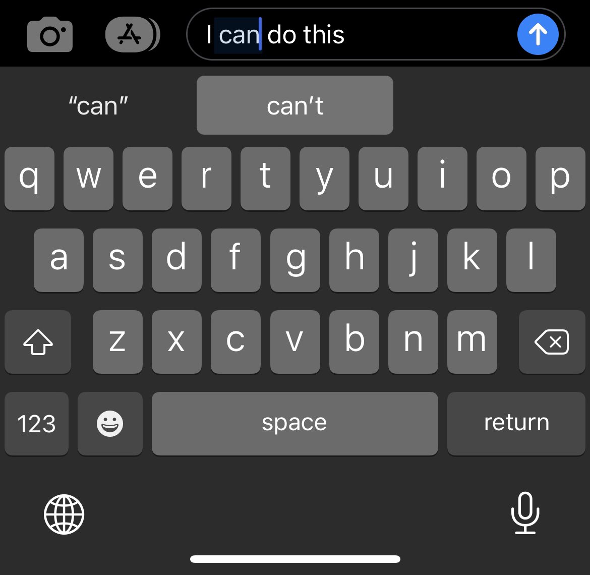 My keyboard has suddenly started changing “can” to “can’t” automatically whenever I type “can”. I am already suffering from imposter syndrome and this is the proof of how my life is kidding me.