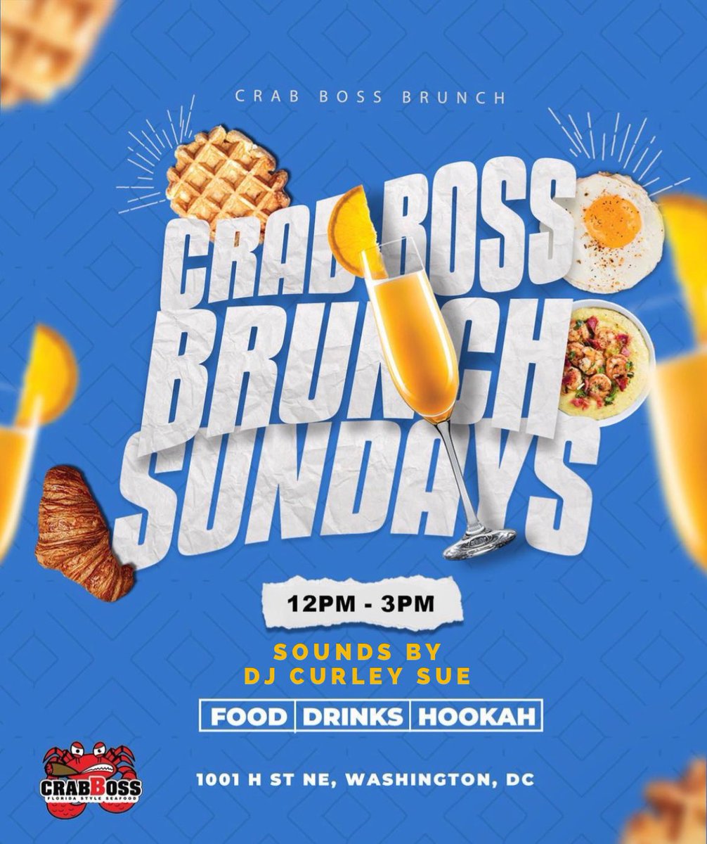 TODAY TODAY TODAY! | Pull up to <a href="/crabboss00/">Crab Boss</a> for a live Sunday Brunch. The vibes will be heavy! H Street Location 🍽🔥|  My set will be 12-5!