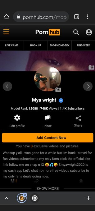 Accept PayPal cash app and Venmo also got the option to request content on pH .  Also add my snap mya_wright2022<a href="/tag/blackowned"class="tags"><span>#blackowned</span></a><a href="/tag/blackgirlmagic"class="tags"><span>#blackgirlmagic</span></a>
