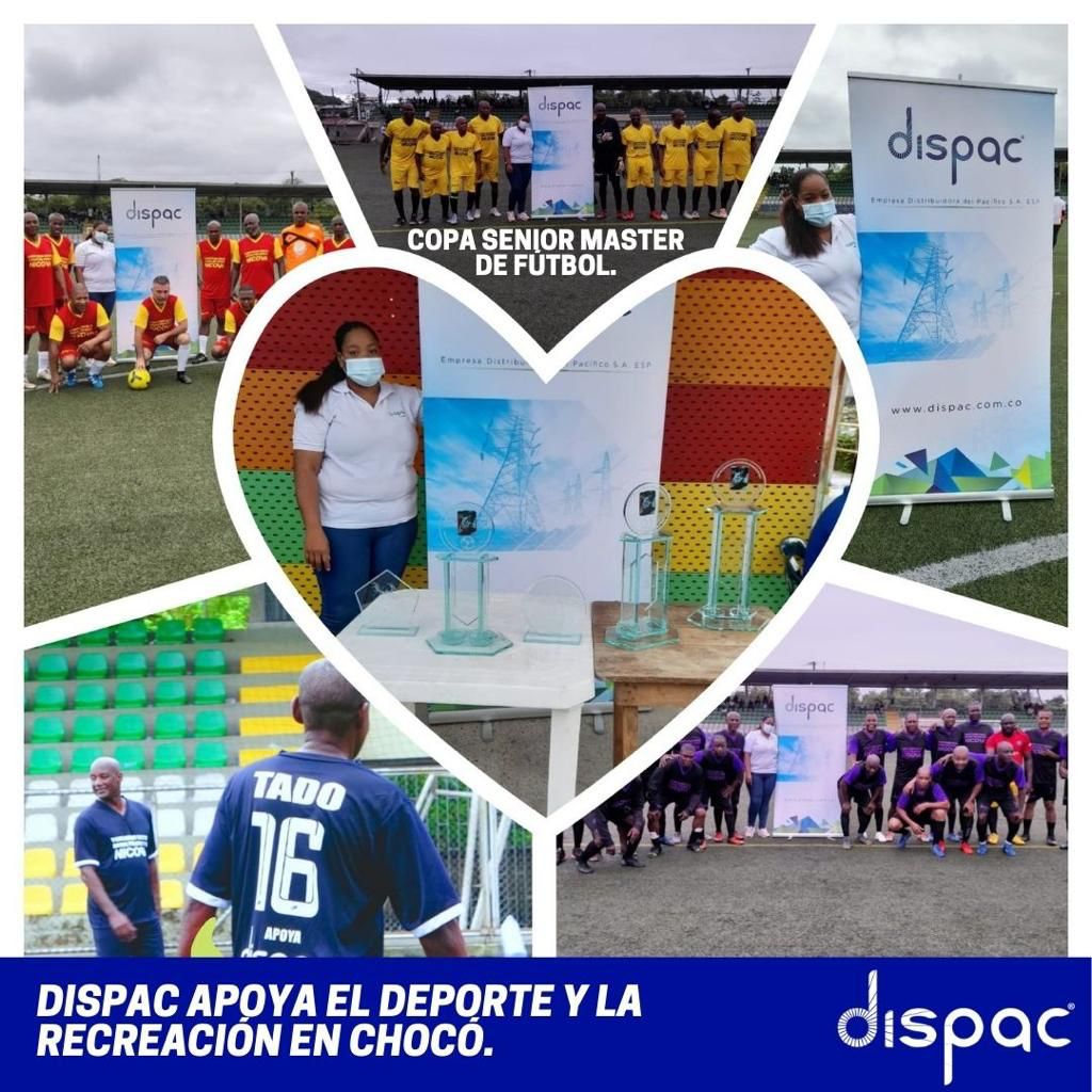DispacComunica's tweet photo. #Dispac apoya la recreación y sano esparcimiento en la región del San Juan. Estamos presentes con la mejor energía en el municipio de Istmina y Tadó con la participación de equipos de Quibdó, apoyando la cuarta versión de la Copa Senior Master de fútbol. https://t.co/Q1s3BMV5LI