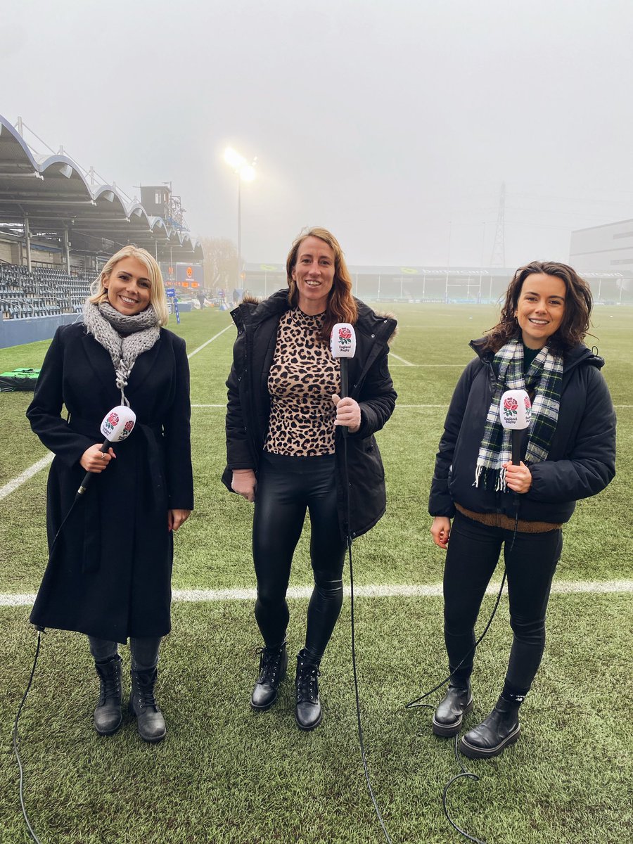 Very proud to be part of the first @Premier15s all-female broadcasting team alongside @Claire_GThomas and <a href="/KatMerchant14/">Kat Merchant</a> for today’s fixture between <a href="/WorcsWarriorsW/">Worcester Warriors Women</a> and @Glos_PuryWRFC…bring it on! 🔥