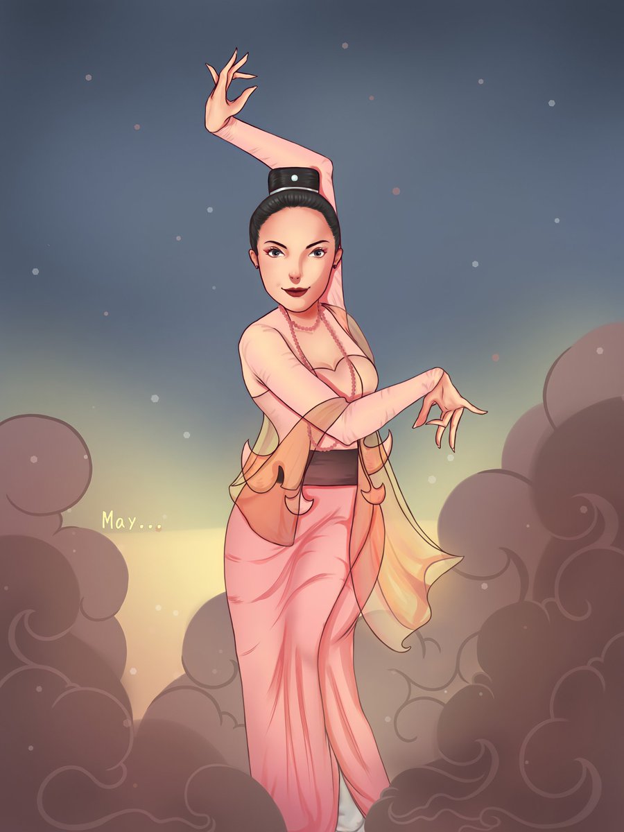 Flamenco dance and myanmar costume❤️✨

✨あなたは（フラフラフラ）フラミンゴ ✨
           Flamingo -Yonezu Kenshi🤩

#Flamengo #flamingo #ibispaint #art #ArtistOnTwitter