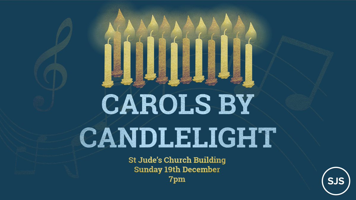 Tonight is the night for our traditional Christmas Carol service, with a St Jude's twist! We'll be singing, mostly, by candlelight, and led by our wonderful choir and organ. Come and hear the wonder of the Christmas story, and sing your hearts out with us!