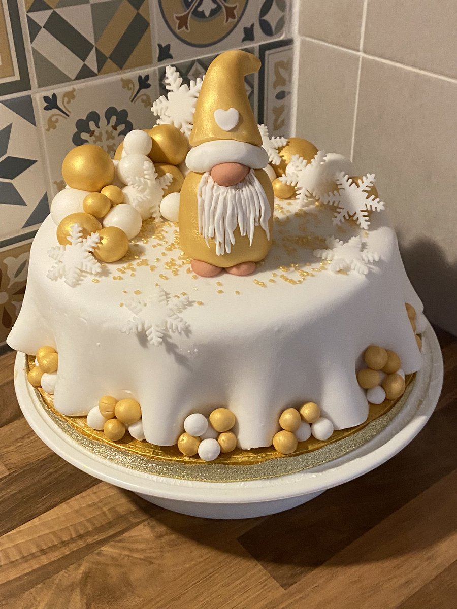 khancock28's tweet photo. It’s the one cake a year I make.  This year’s effort is ready #GonkChristmas https://t.co/0t618GMVej