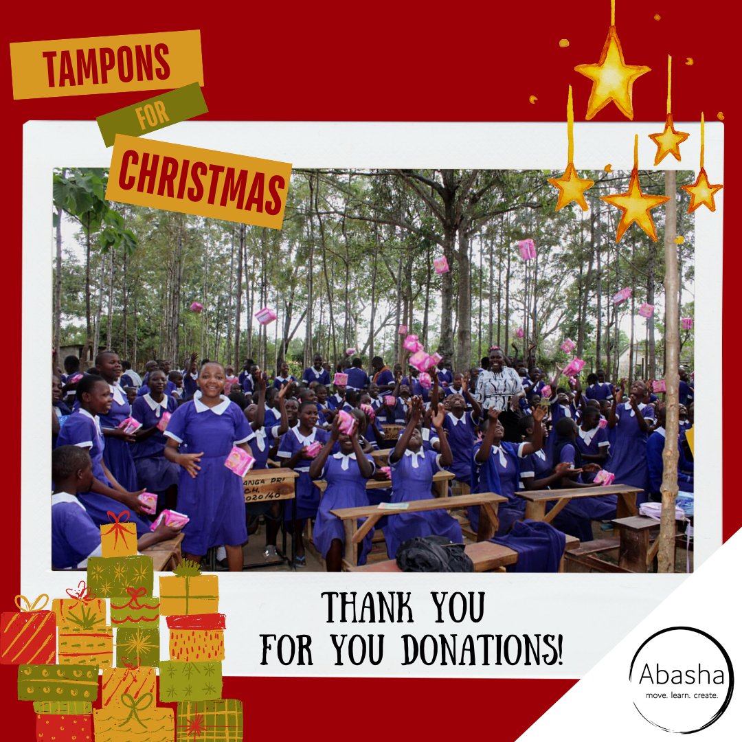 In just two weeks your donations funded a year's supply of #periodproducts for 30 girls in #Kenya!🤯 For that, we would like to thank you from the bottom of our hearts 🤩. 
👉🏻To learn more about the impact of #periodpoverty, read our latest article: abasha.de/en/period-pove…