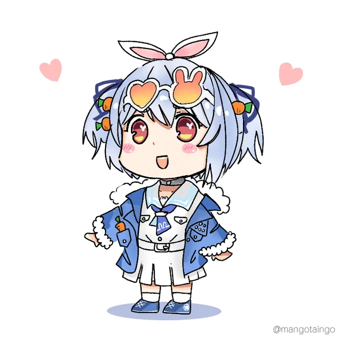 Short hair Pekora💙 Her new outfit is so cute!

#兎田ぺこら新衣装 
#ぺこらーと
#兎田ぺこら新衣装予想 