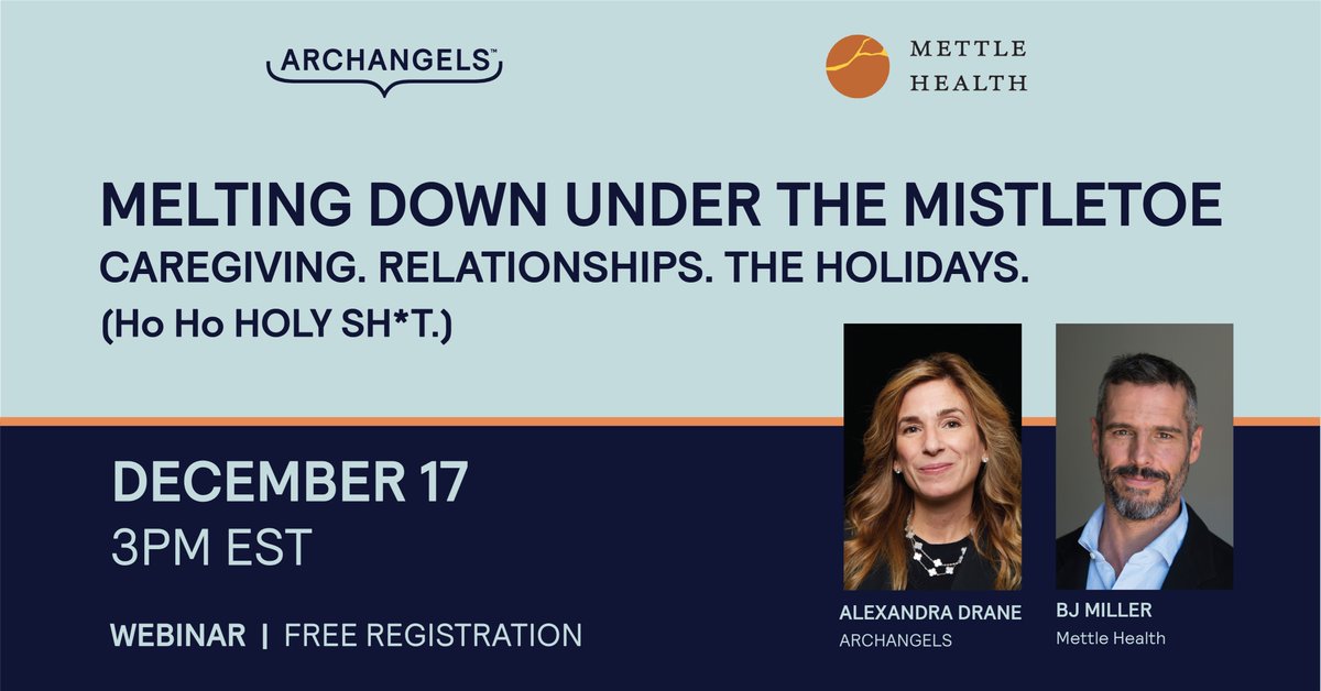 3pm EST TODAY - come hang out with @bjmillermd and me to talk about the 'beauty and the beast' that is caring for a loved one during the holidays. Bring your wine. Bring your friends. Bring your Big Grinch Energy! Click here to join: bit.ly/3DOf76y