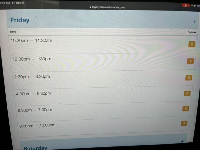 Webcam schedule for today! https://t.co/cqwCHaOntN<a href="/tag/flirt4free"class="tags"><span>#flirt4free</span></a>