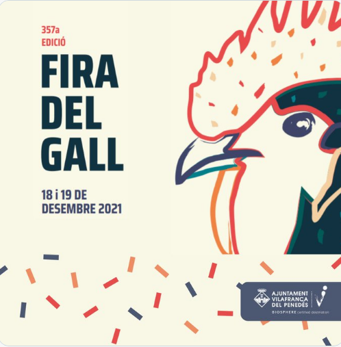 Vilafrancatur's tweet photo. Aquest cap de setmana (18 i 19 de desembre) us esperem a la 357a Edició de la Fira del Gall de Vilafranca!
Podeu consultar el programa a la web https://t.co/CSWsJ2tC3Q  

#turismevilafranca #firadelgall  #dopenedes  #gallnegre #gastronomia #tradició #artesania https://t.co/kom3oMVCfW