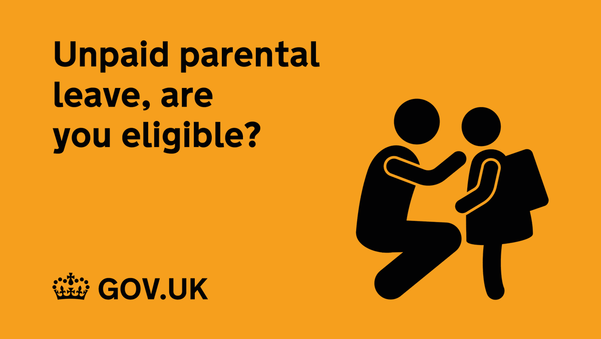 GOVUK's tweet photo. Unpaid parental leave allows you to take time off work for the sake of your child's well-being.

Find out if you're eligible and how the process works here: https://t.co/hjioDUaYC3 https://t.co/3MGvK9bgr6