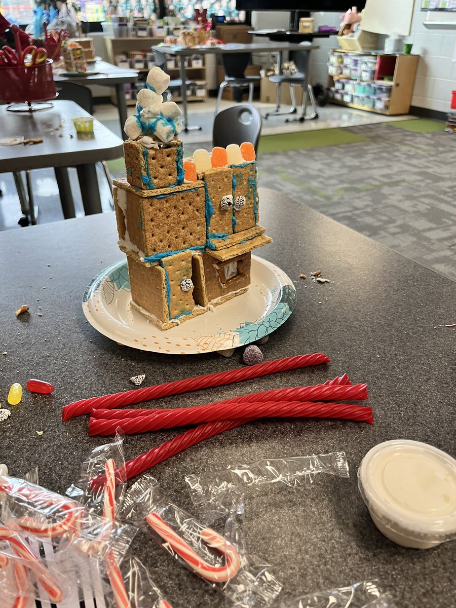 TremontMissm's tweet photo. Wrap up of our gingerbread unit- by making houses! It was so much fun & I love how creative they were!! #handsonlearning #integratedstudies #daybeforebreak #theylovedit #notyouraveragegingerbreadunit https://t.co/GX5JTKLOQb