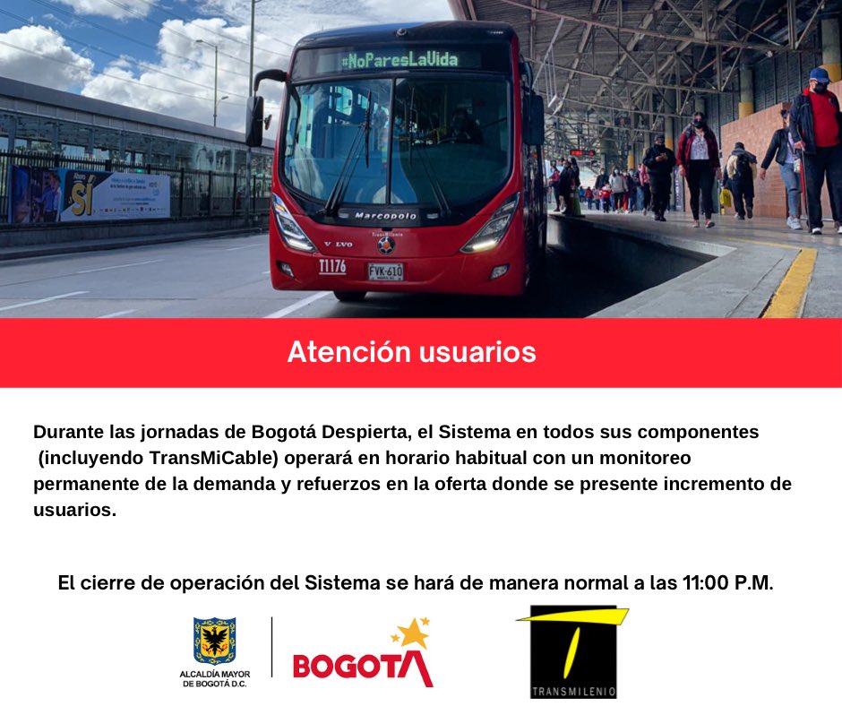 TransMilenio tweet media