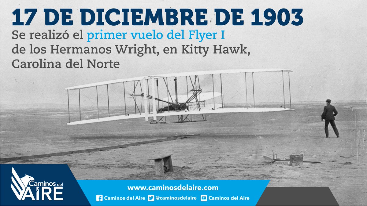 SinReservasInfo's tweet photo. #UnDíaComoHoy 17 de diciembre pero de 1903, se realizó el primer vuelo exitoso en una aeronave.
✈ https://t.co/w5SLspNbeB
#CaminosdelAire #Noticias #Aviación #PrimerVuelo #HermanosWright #FlyerI #KittyHawk #Efeméride #HoyenlaHistoria #17deDiciembre https://t.co/daUJc5QasY