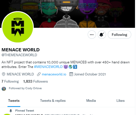 ZcyNft's tweet photo. @CodyOrlove @THEMENACEWORLD Good luck everyonee. https://t.co/osSyIV7Pje