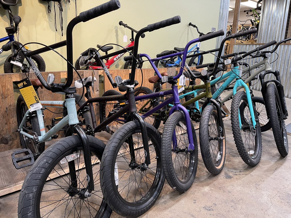 Thewheelmill's tweet photo. We just got another shipment of bikes in! If you need a BMX bike of any size, DJ or some kids mountain bikes, we have you covered! #TWMShop https://t.co/xGc631Ldw1
