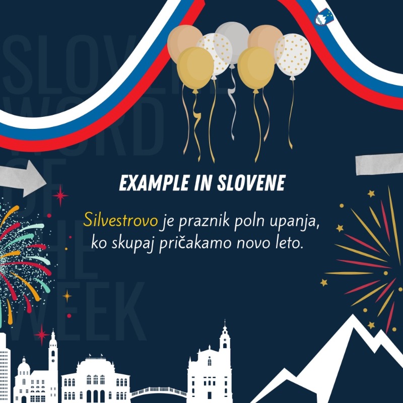 EUInterpreters's tweet photo. Our #SloveneWordoftheWeek is just around the corner: #Silvestrovo 🎆
The last day of the year, but also a day of hope! ✨
@EKvSloveniji @Europarl_SL @EU2021SI