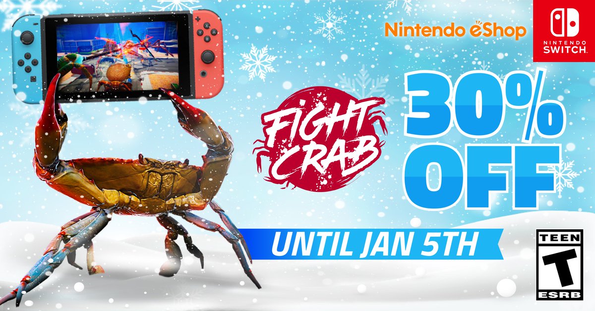 mastiffgames's tweet photo. #FightCrab is on sale on the @Nintendo eShop and we're going to celebrate with a crabtastic #FreebieFriday #giveaway!🦀⚔🦀
We're giving away two Steam keys for our toy city-builder #Tintopia!🦖
🦀Follow @mastiffgames
🦀RT this post
🦀Tag three friends you'd gift a literal crab https://t.co/kD7i86eIZk