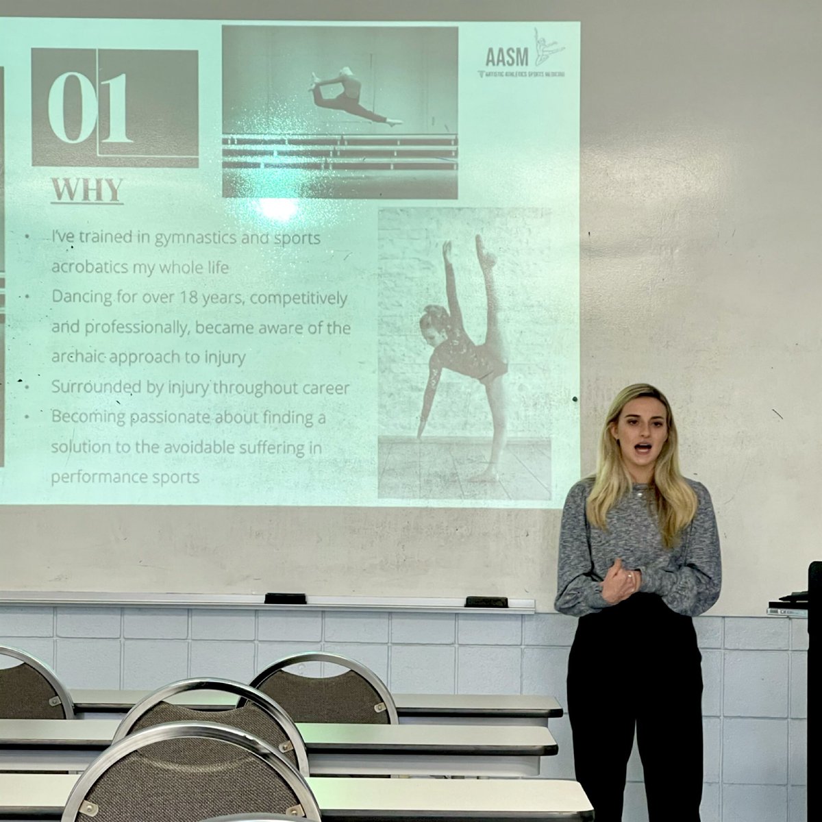 GuyDanhoff's tweet photo. 🚨Just wrapped up my @MoBaptistU Fall 2021 semester as senior exercise science major @kaleighryanla shares her Why while introducing her new Artistic Athletics Sports Medicine (AASM) program in my Fitness Management class‼️
Students #Zagged their program ideas this semester 🚀 https://t.co/GhEC1sDlyl