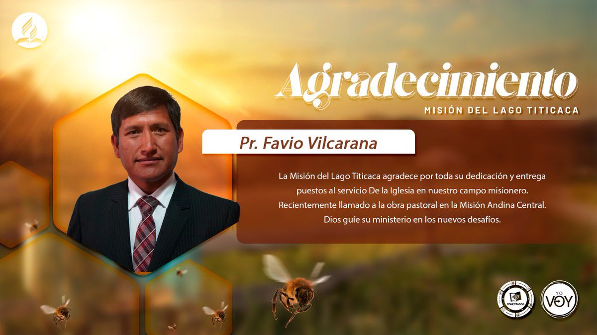 Expresamos nuestro agradecimiento al Pr. Favio Vilcarana por todo lo realizado en este campo misionero. Deseamos que Dios lo siga dirigiendo en los nuevos desafíos en la Misión Andina Central. #MLT #MAC #YoVoy