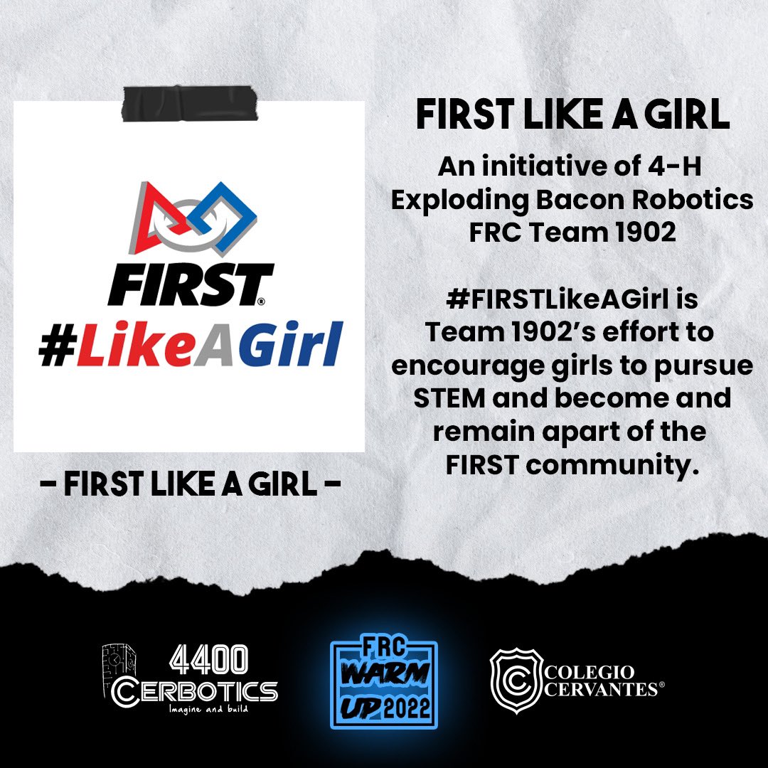 firstlikeagirl's tweet photo. Join us for the #FIRSTLikeAGirl workshop with #FRCWarmUp2022 Saturday at 10:15am ET and check out all the workshops presented by amazing teams.
Dec 16 - 18📆
Register 🖥️ OR
https://t.co/orPzPEPv3y
Join now! ⬇️
https://t.co/O6FA58s5Ps...
#MoreThanRobots #OMGrobots #Cerbotics4400 https://t.co/bsNNQA9hQ4