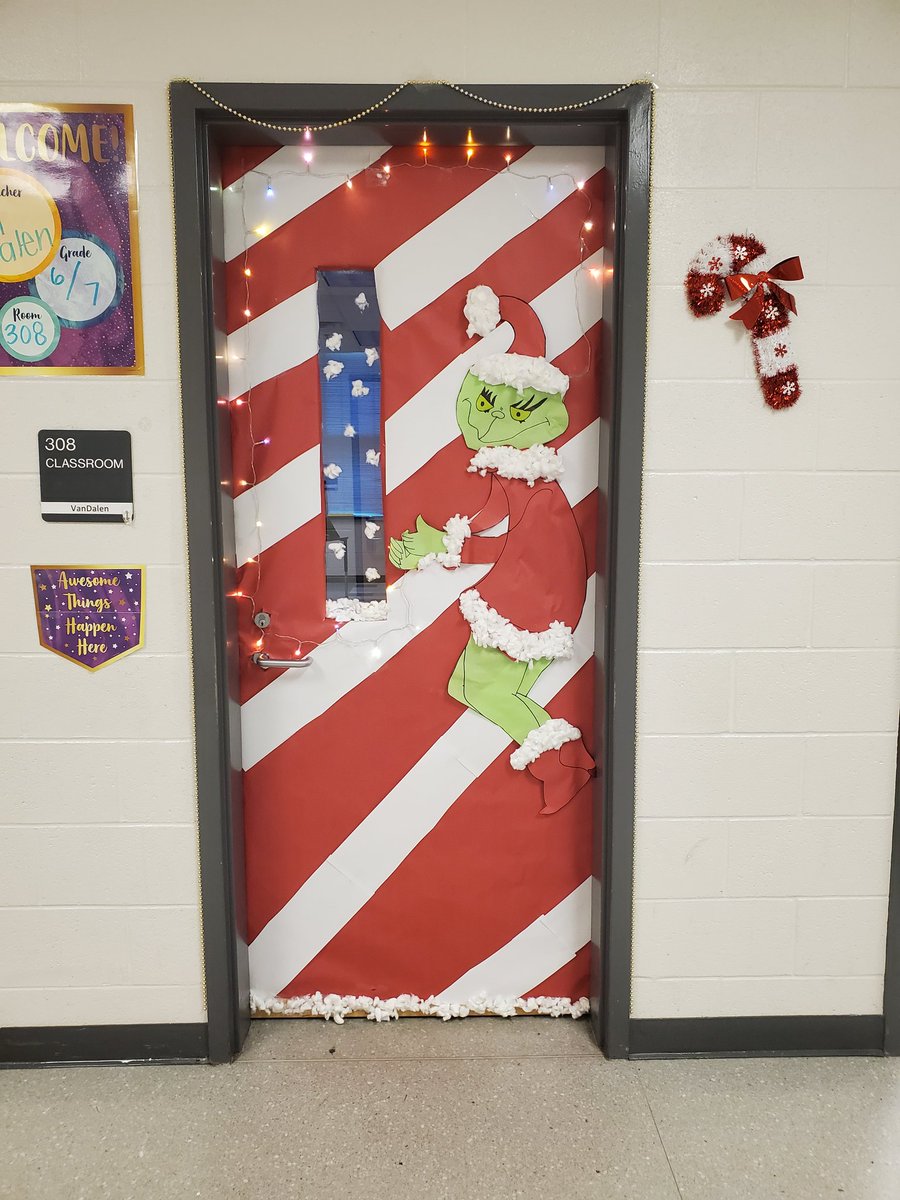 These kiddos in my homeroom did a great job with our door!! Merry Christmas &amp; happy holidays!! <a href="/DMSMedia411/">Dixon Middle School</a>