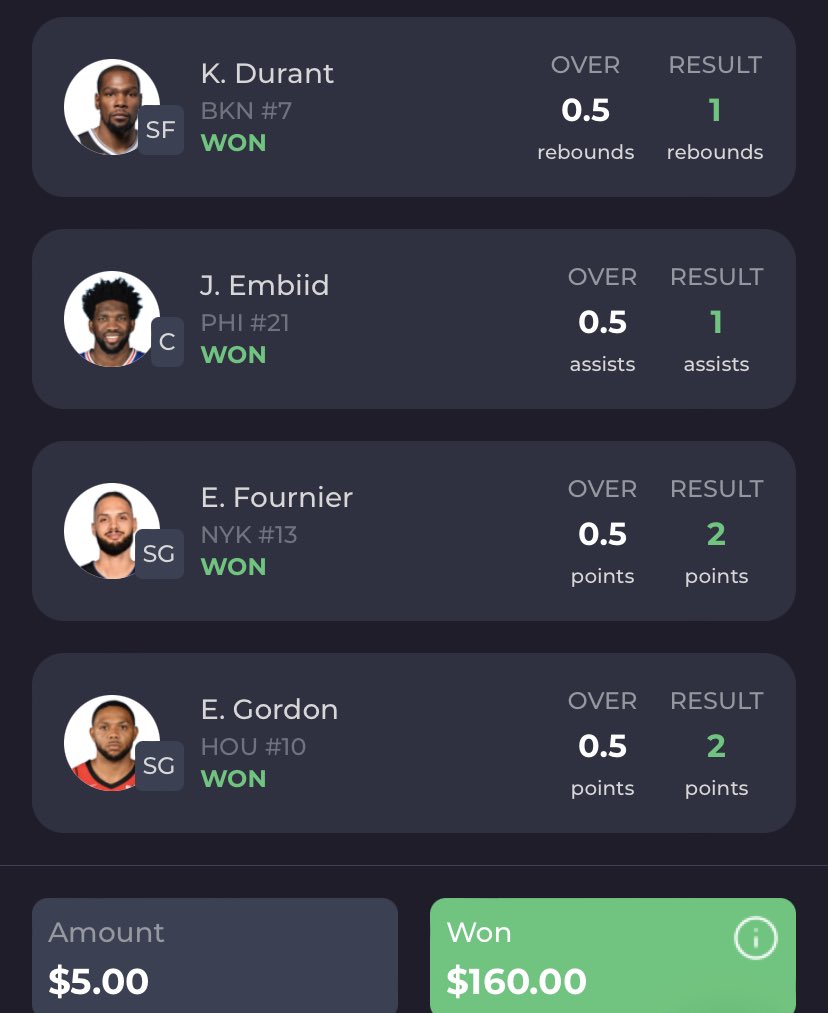 🔥WINNER OF THE NIGHT🔥

HotStreak offers in-play #FantasyBasketball and that’s how this user won 💰💰

Join now and you have the potential to do the same! 

#fantasysports #fantasysportsapp #nbatwitter 

join.hotstreak.gg/3zPgOP2,,09/28…