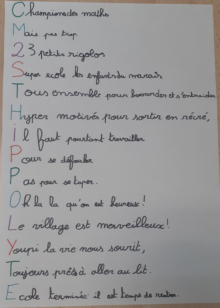 Voici notre acrostiche de présentation #twoulipo #EQ37