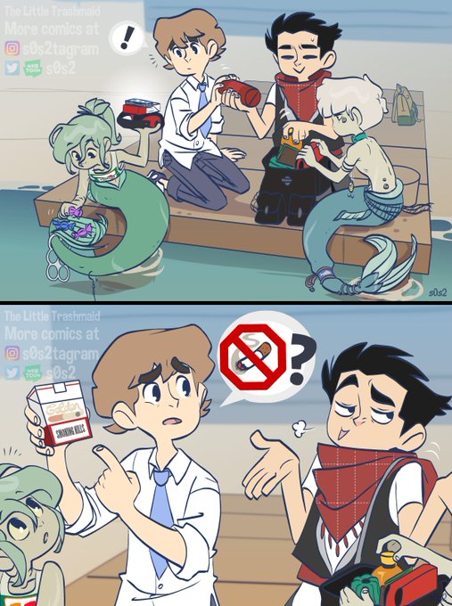 Bad habits 🐠🚭
#thelittletrashmaid #trashmaid #mermaid #savetheplanet 
Read the comic on WEBTOON https://t.co/Gws4MUdvaW
or Tapas https://t.co/uUh6WTtuVA 
