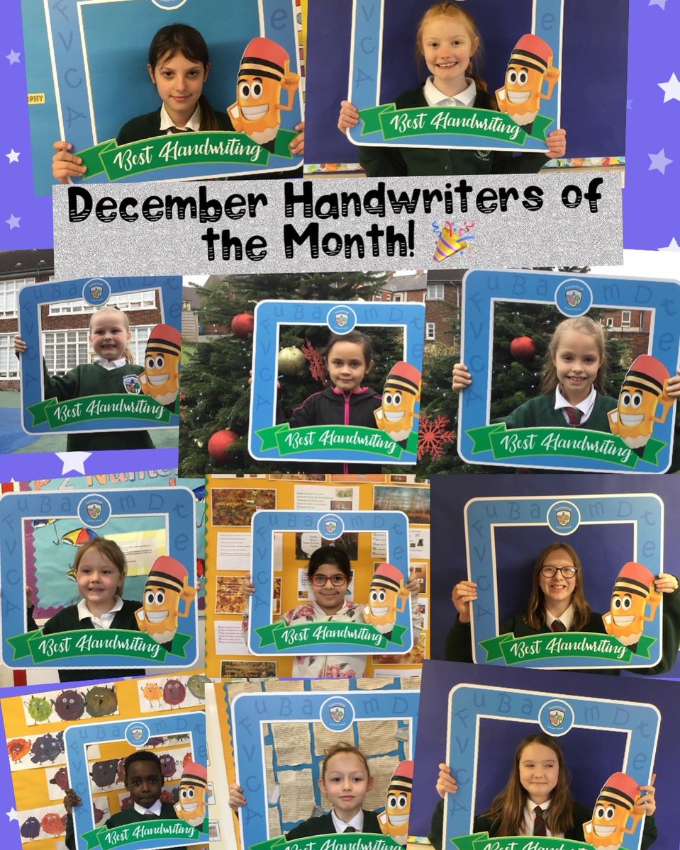 A massive well done to our December Stars and Handwriters 🤩🎉⭐️