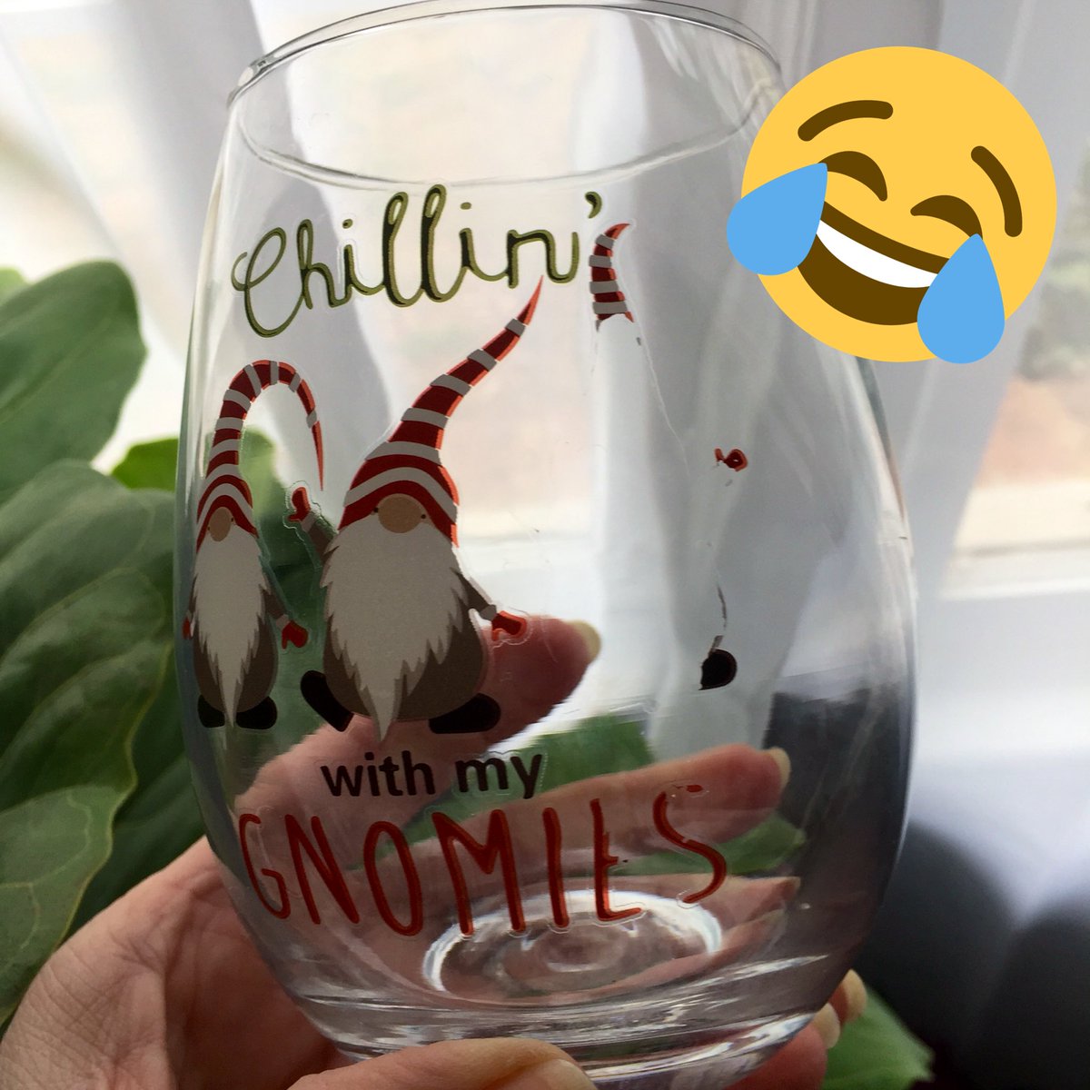 PThomasArt's tweet photo. Have you been ghosted by a friend? There’s a wine glass for that! 😆 #ghosted #ghostedbymygnomie https://t.co/zF6dAlBYqR