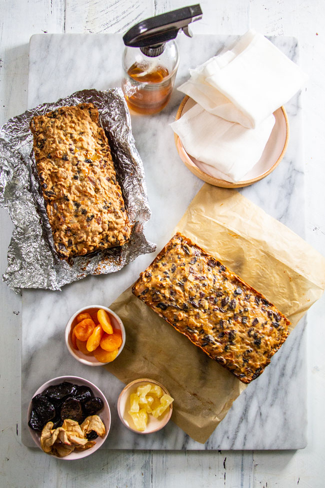 I've lovingly declared the 2021 holiday season to be forever called #fruitcake gate in our home! I've partnered with <a href="/CAforPrunes/">California Prunes</a> &amp; spent the past 8 weeks researching, prepping, soaking, dicing, baking, aging, tasting, &amp; documenting #glutenfree fruitcake thismessisours.com/fruitcake/