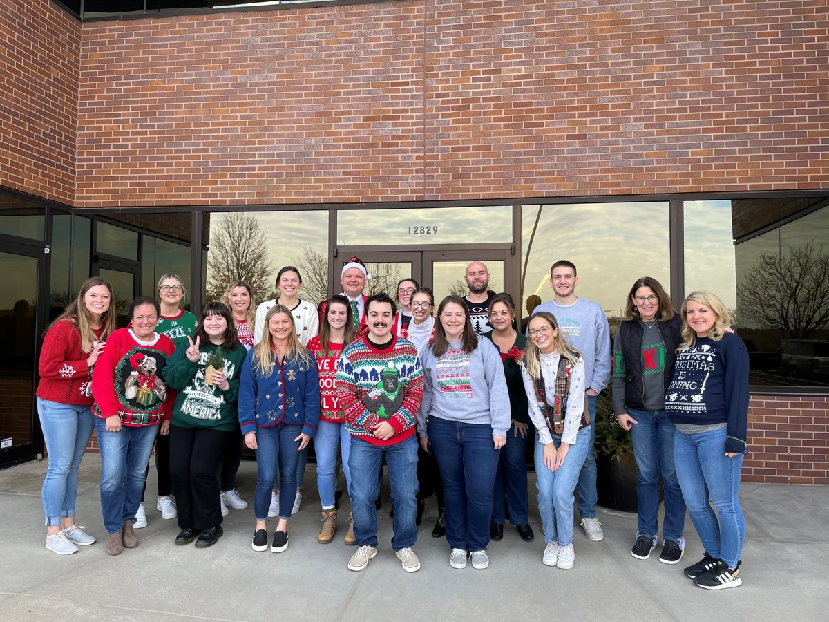 hancockdana's tweet photo. Happy #NationalUglyChristmasSweaterDay! We are feeling very festive over here at Hancock/Dana! Happy holidays! 🎄🎁 https://t.co/41a4Otc9Ec