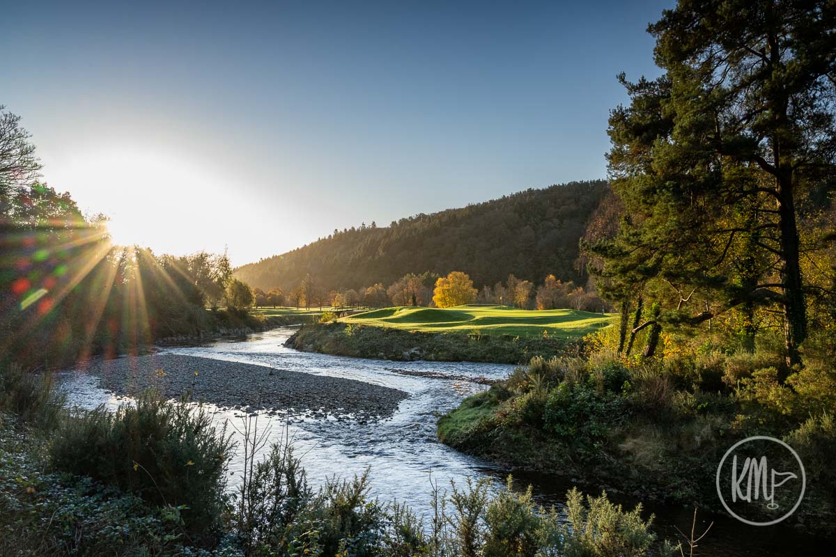 9/10 Top 10 Photos
Late autumn (Nov 22nd) and <a href="/woodenbridgegc/">Woodenbridge Golf Club</a> was as beautiful as always. I’d seen a shot on Twitter that told me the early sun would come around the trees on the left, lighting up the entire valley and the par-3 8th in particular.