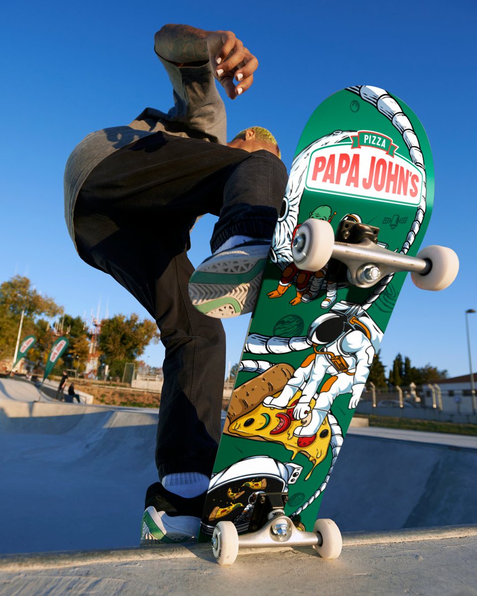 PapaJohns_ES's tweet photo. MIGENTEEEE! Estamos que lo tiramos y traemos otro SORTEO BRUTAL 😎🤟🏼
4 PACKS DE: 1 skate de PJ + pack de ropa Venero (sudadera, gorra y camiseta) + 1 pizzita con borde de queso
Para participar:
- Sigue a @papajohns_es 
- Haz RT 
🤤 #BordesBrutales https://t.co/0eonpAiXXG