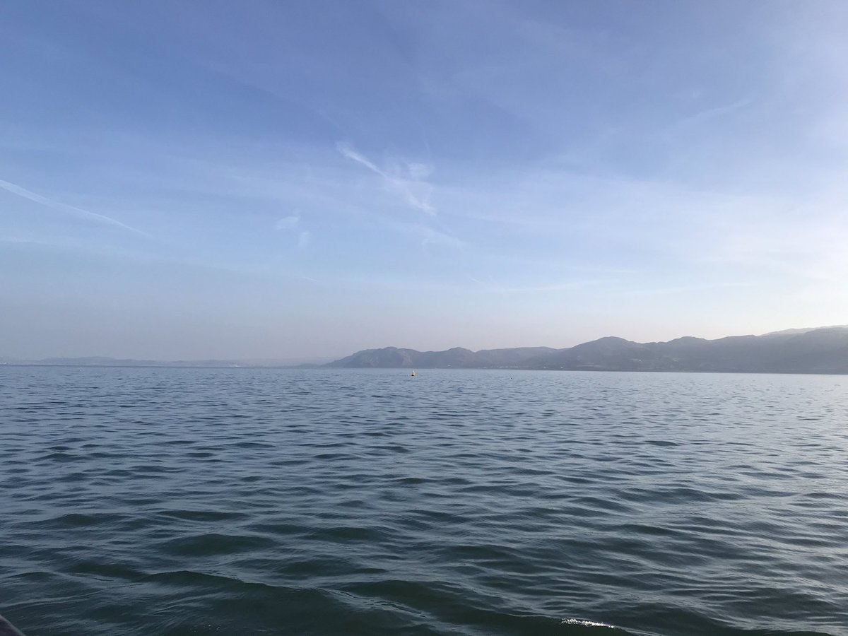 Lovely view from the floating office this lunchtime - can’t believe it’s December in Conwy Bay