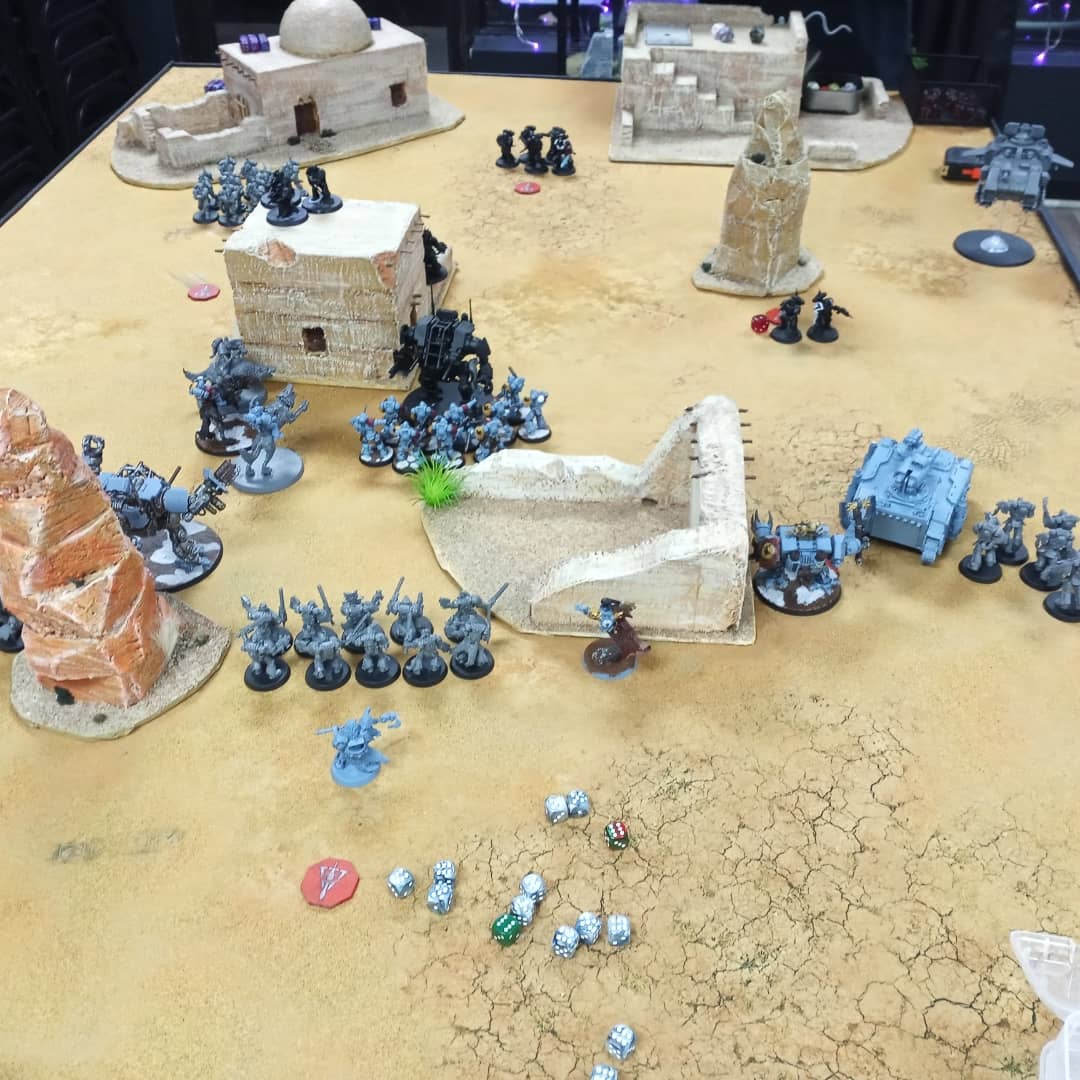 MCacchillo's tweet photo. Pics from a victory for my Space Wolves over Ravenguard. My friends dice were my partner for sure lol.
#Warhammer40k #WarhammerCommunity #SpaceWolves https://t.co/LxrcEE9q1h