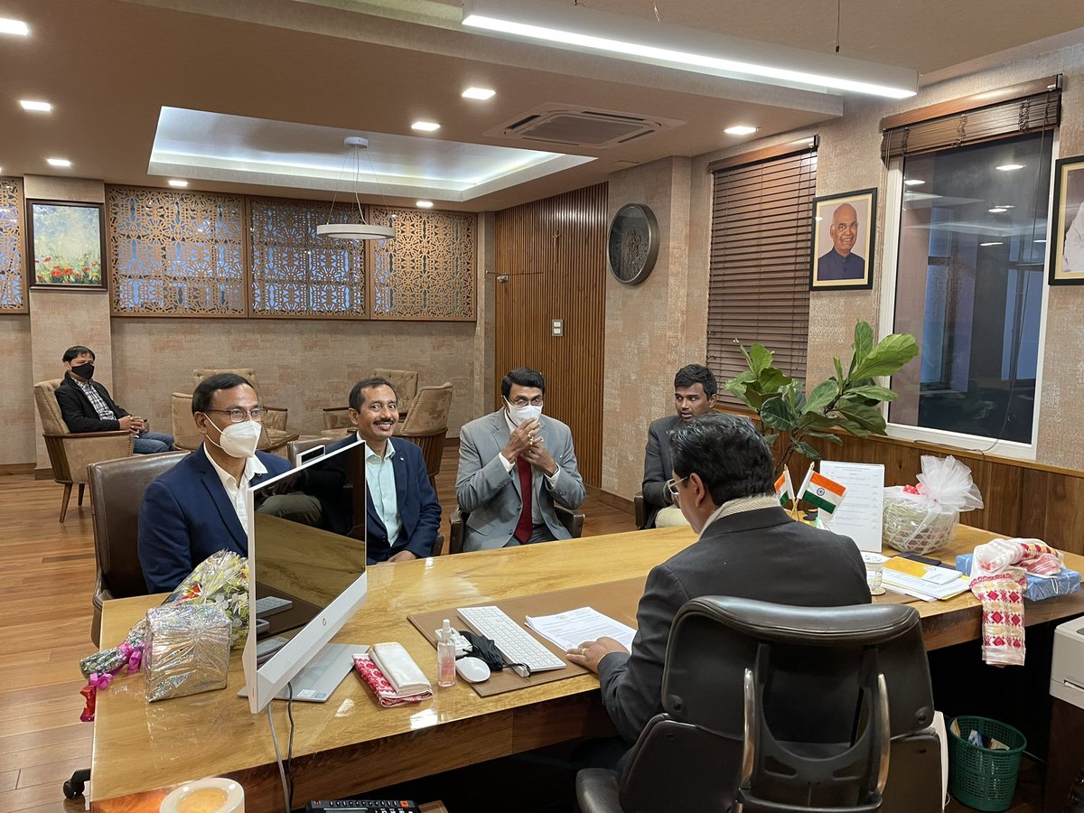 SangmaConrad's tweet photo. Director Corporate Planning of @hudcolimited called on me today. Discussed potential developmental schemes and projects for Meghalaya.
@HardeepSPuri https://t.co/6IvQckFo6U