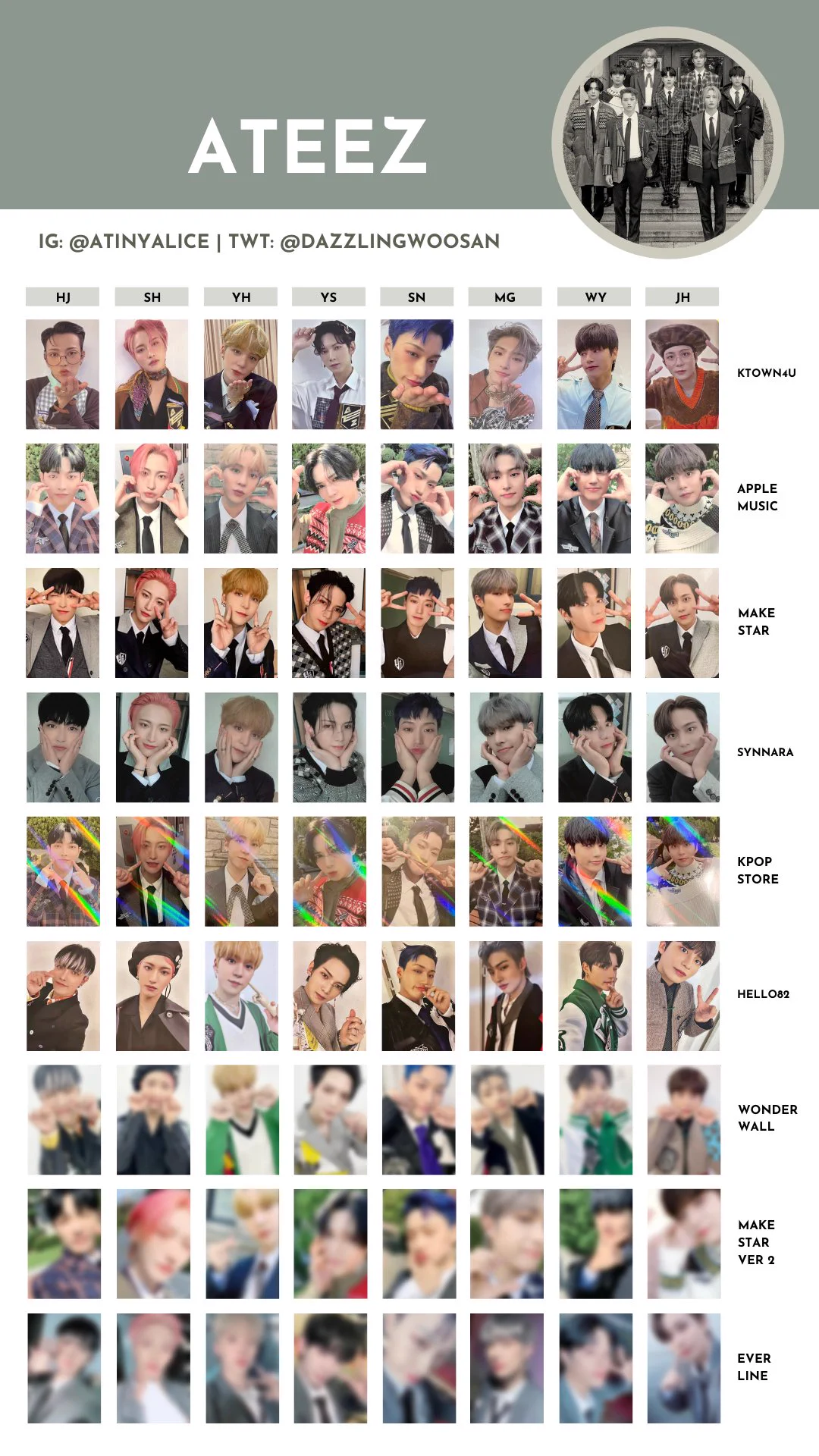 ATEEZ ZERO : FEVER EPILOGUE ktown4u トレカ melody🧃 on X: 
