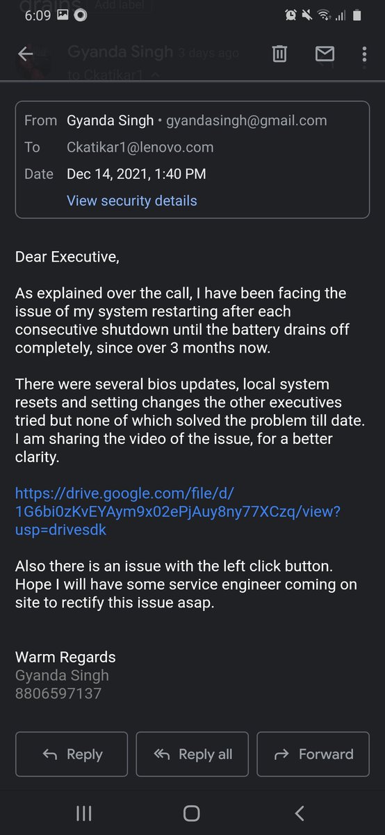AdahSingh's tweet photo. @AwesomeAzeem_ @Lencare_In @jagograhakjago this is to get to your attention, the lack of service &amp; technical support provided by @Lencare_In for malfunctioning products. I purchased a Lenovo laptop in July 2021 and within a month it started malfunctioning.
But @Lencare_In is not providing a solution. https://t.co/m8isArlxiQ
