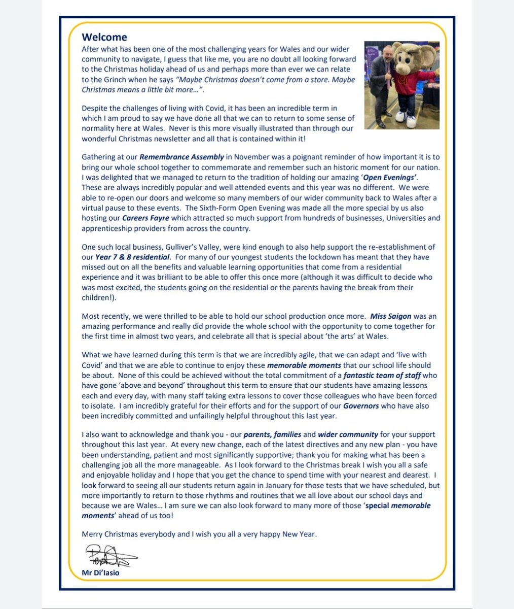 Follow the link to this term's newsletter. Wishing you all a very happy, healthy and restful Christmas! <a href="/WalesHigh/">Wales High School</a> waleshigh.com/wp-content/upl…