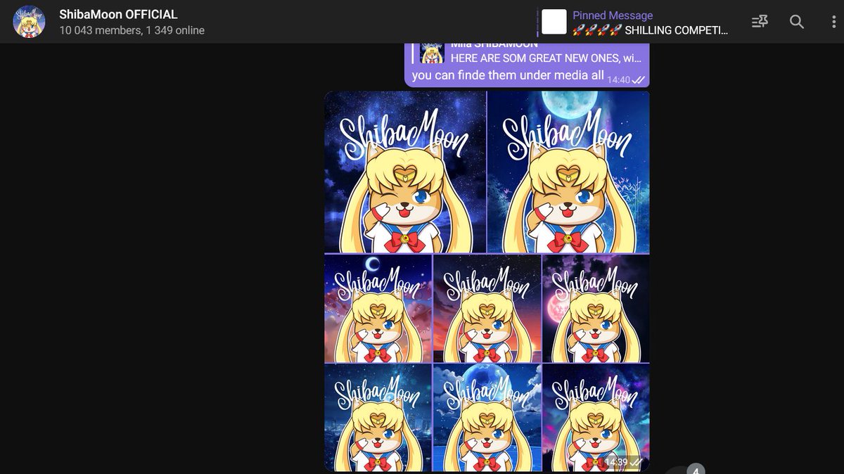 Set a Picture with our Logo as your profile picture!
we made great Pictures with unique anime background. Everyone can have a unique Logo as a Profile Picture. 
Be a part of this Journey!
you can find them under Media in Tg:
t.me/ShibaMoonOffic…