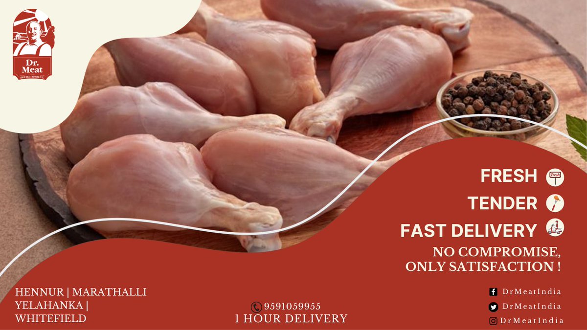 DrMeatIndia's tweet photo. Buy Fresh Chicken Online in Bengaluru 
Chicken is fresh, tender and fast delivered to you in the Dr. Meat Shop

Order Fresh Chicken Meat in our website...
https://t.co/nkcpp5F48s 

#drmeat #chickenonlineshopbangalore #fresh #tender #nutrition #fitness #health #food #chicken https://t.co/av9Qeh3wzk