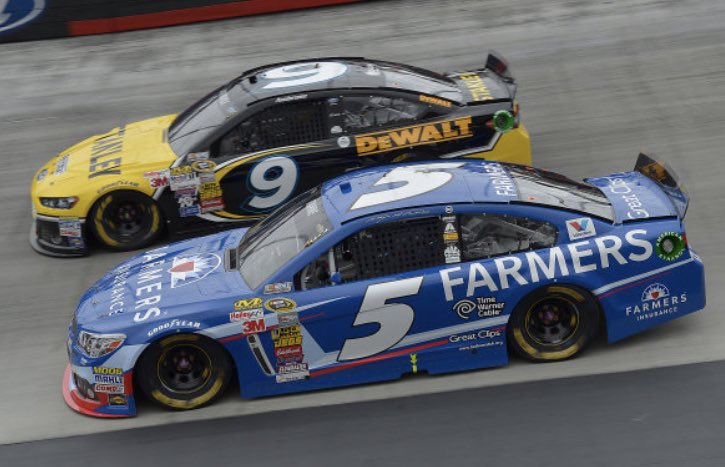 Kasey Kahne and Marcos Ambrose - Bristol 2014.